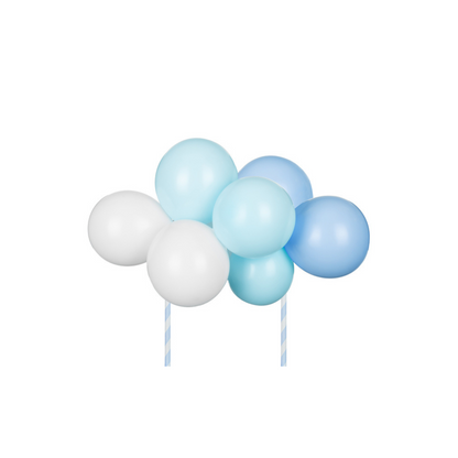 Taarttopper mini ballonnenboog - blauw