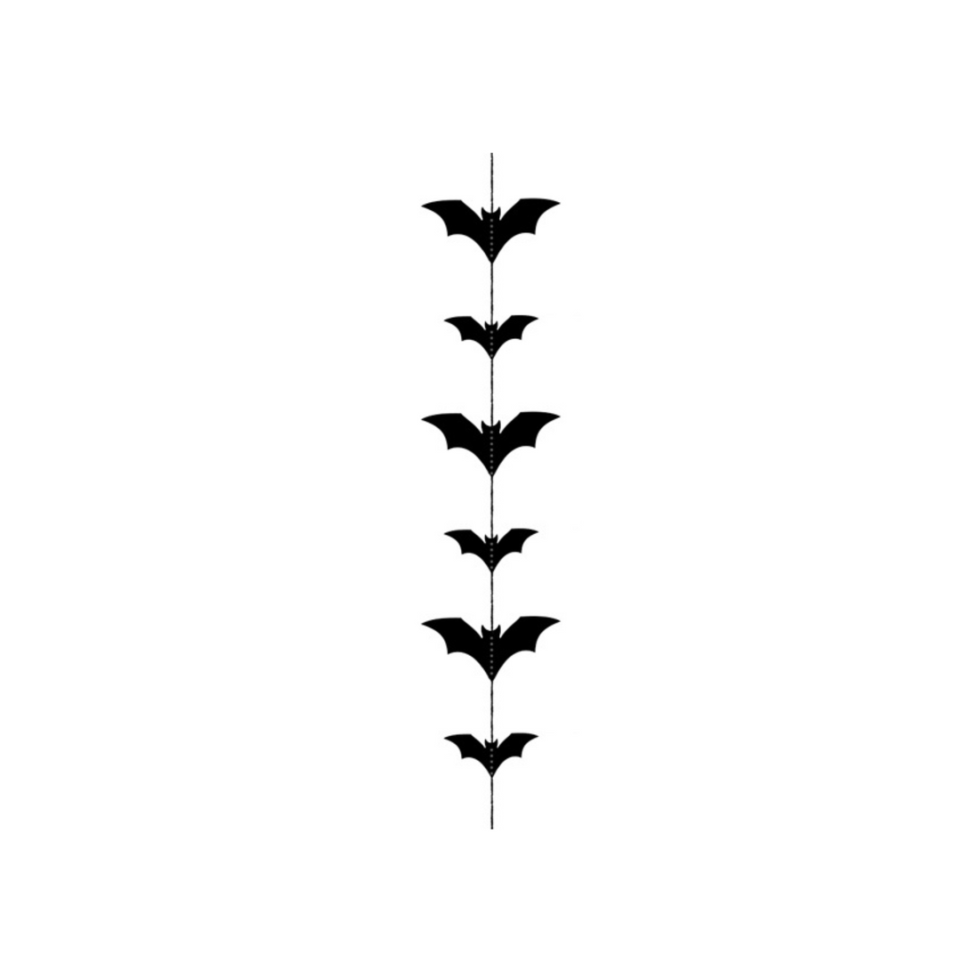 Halloween decoratie slinger met zwarte vleermuizen