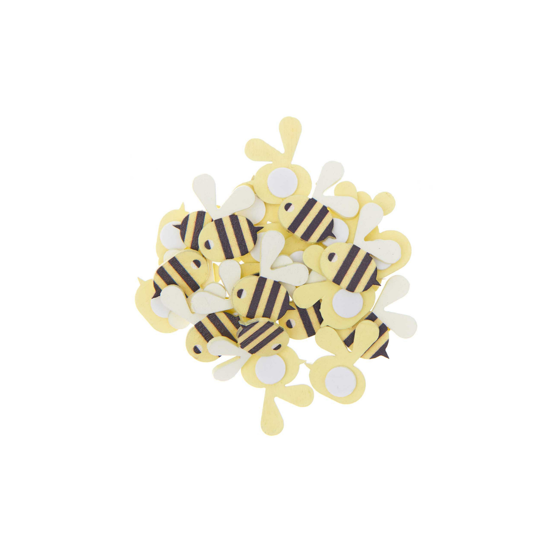 Deco houten stickers bijtjes 24 stuks